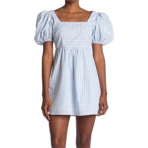 Brand: Abound , Gingham puff dress mini